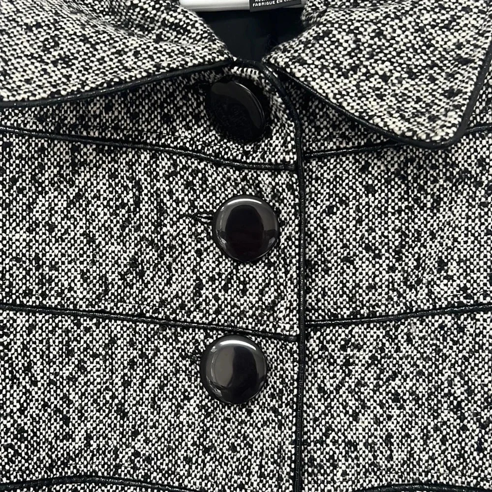 Mac  & Jac Tweed Salt & Pepper Coat | Women’s Size 8 - Picture 4 of 7